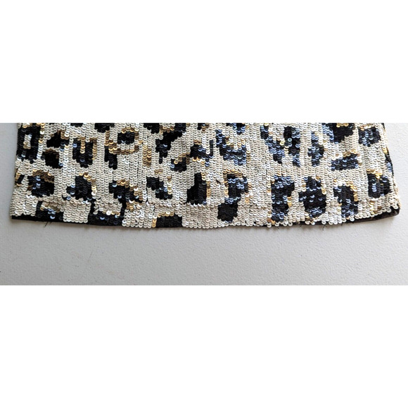 Alice + Olivia Nat Sequin Leopard Midi Dress Women's Size 4 Party Vegas - Picture 8 of 11